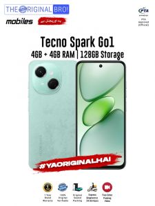 Tecno Spark Go 1 - 4GB RAM - 128GB Storage - PTA Approved - 12 Months Warranty - Green - The Original Bro Mobiles - TOB36